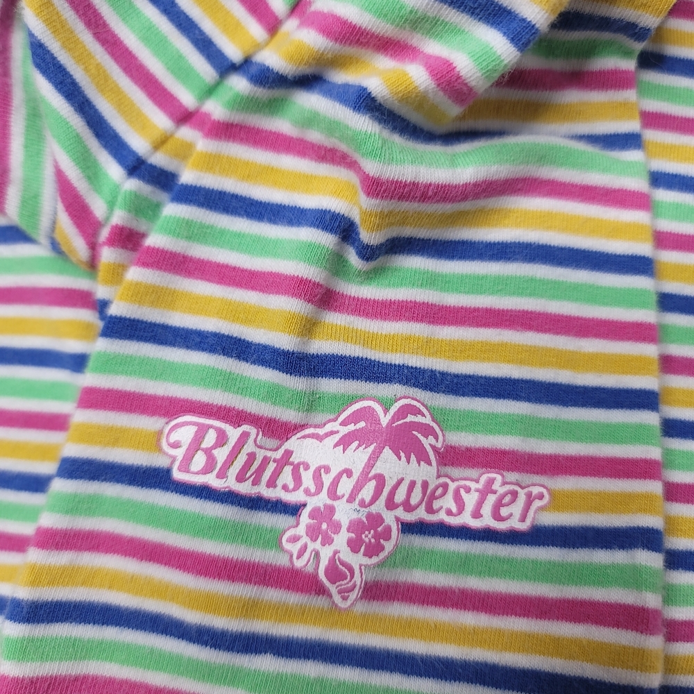 Blutsschwester rainbow striped kids zip up sweater size 2-4 years.